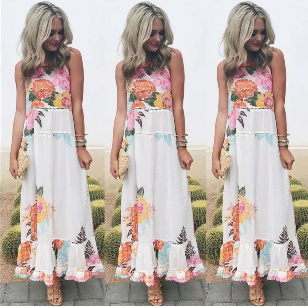 🆕 ↙️ FLORAL LONG MAXI 🔹
